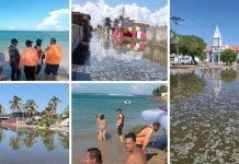 Mar de fondo inundó calles en Adícora