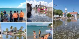 Mar de fondo inundó calles en Adícora