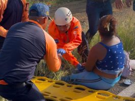 Así quedaron ellos tras caer de la moto en Coro