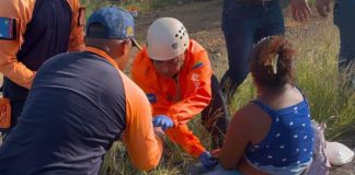 Así quedaron ellos tras caer de la moto en Coro