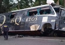 Bus de Los Inquietos del Vallenato protagonizó accidente