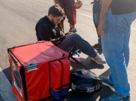 Lesionado delivery durante colisión en Punto Fijo