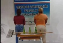 Mujeres se cayeron a palos en la vía pública