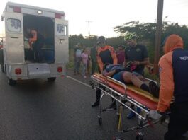 Politraumatizada docente durante deslizamiento de moto