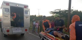 Politraumatizada docente durante deslizamiento de moto