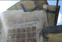 Se desplomó el techo del patio central de la EPN Francisca Ana García