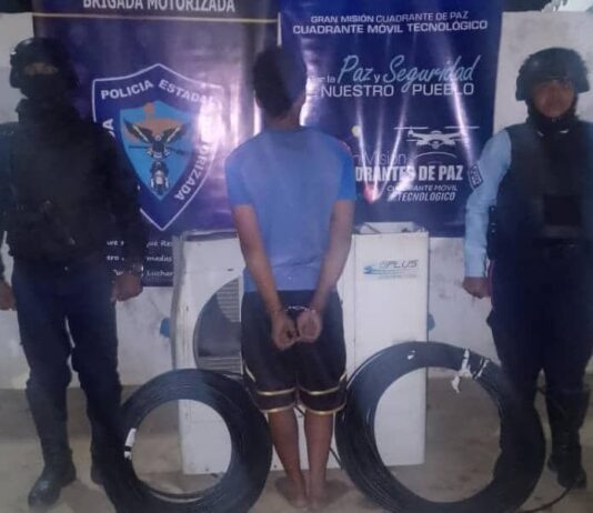 Polifalcón lo aprehendió por hurto a empresa de tecnología