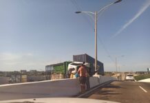 Colisión de vehículos dejó dos lesionados en el elevado del Calles Sierra