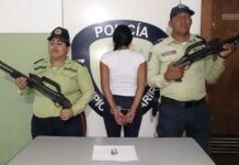 Detienen a mujer con marihuana en el centro de Punto Fijo