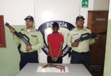 Detienen a hombre con un arma de fuego en Los Rosales de Punta Cardón