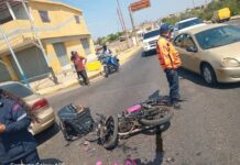 Lesionado motorizado durante accidente en Punto Fijo