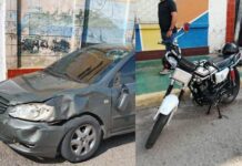 Lesionado motorizado en el centro de Punto Fijo durante accidente