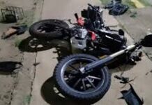 Motorizado chocó con una pared en Los Rosales de Punta Cardón