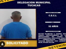 Cicpc Tucacas aprehendió a un solicitado por violencia de género