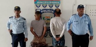 Detenidos par de sujetos con material estratégico en Coro