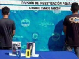 Dip- Punto Fijo detiene a dos sujetos por hurto