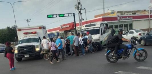 Lesionada mujer durante colisión en la Jacinto Lara la mañana de hoy miércoles