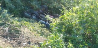 Vuelco de camioneta dejó una mujer lesionada en Mirimire