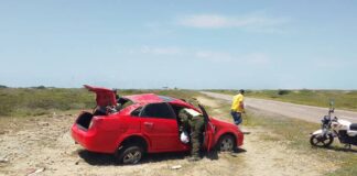 Vuelco en Cararapa dejó una niña lesionada de gravedad