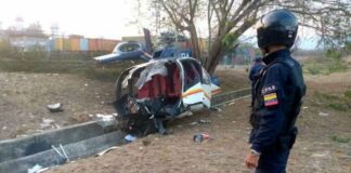 Cae helicóptero de Corpoelec y deja cuatro heridos