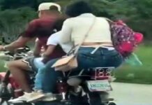 Imputan a pareja que trasladaba dos niños en moto sin cascos