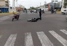 Esto le sucedió a un motorizado la mañana de hoy