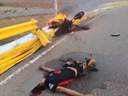 Un muerto por deslizamiento de moto en el elevado de La Vela