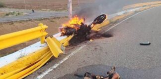 Un muerto por deslizamiento de moto en el elevado de La Vela