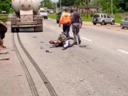 Adolescente muere en colisión contra gandola en la Morón-Coro