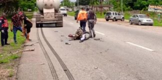 Adolescente muere en colisión contra gandola en la Morón-Coro