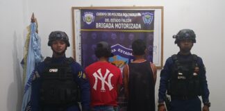 Brigada Motorizada de Polifalcón aprehendió a dos solicitados