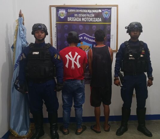 Brigada Motorizada de Polifalcón aprehendió a dos solicitados