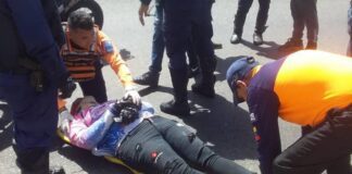 Lesionado motorizado durante colisión con una camioneta en el centro de Punto Fijo