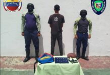 Detienen a sujeto con droga en el barrio Cruz Verde de Coro
