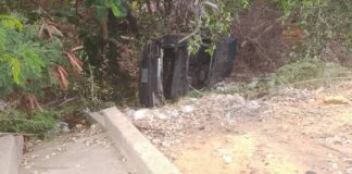 Carro Festiva cayó en la Bajada de Guaranao