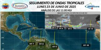Este es el reporte del tiempo en Falcón del lunes #23Jun