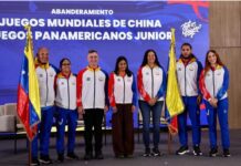Abanderados de los Juegos Mundiales Chengdu y Juegos Panamericanos Junior