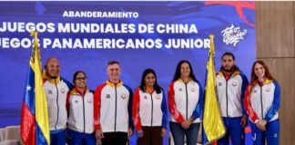 Abanderados de los Juegos Mundiales Chengdu y Juegos Panamericanos Junior