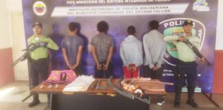 Detienen a cuatro hombres en Puerta Maraven con material estratégico y droga