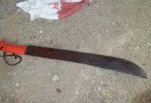 Le cortaron la cabeza con un machete