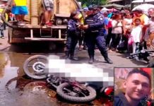 Motorizado murió aplastado por un camión cisterna
