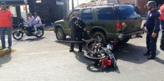 ÚLTIMA HORA| Mototaxista lesionado al chocar la Bera SBR contra una Chevrolet Blazer