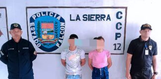 Detenida pareja por lesiones personales en Cabure