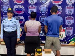 Incautan droga a pareja en Boca de Tocuyo
