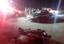 Este es el resultado de una colisión entre moto y vehículo en Punto Fijo