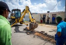 Gobierno de Carirubana interviene colector caído en Antiguo Aeropuerto