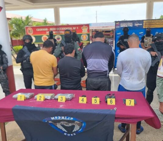 Por transportar 3.692 kilos de cocaína en Falcón les dieron privativa