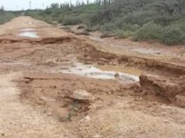 Así quedó la vialidad en caseto tras las lluvias del viernes