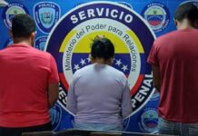 Dos hombres y una mujer cayeron con droga en Siburua