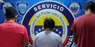 Dos hombres y una mujer cayeron con droga en Siburua